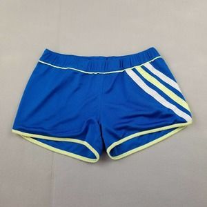 Adidas Active Athletic Shorts Womens Medium Blue Elastic Waist Drawstring